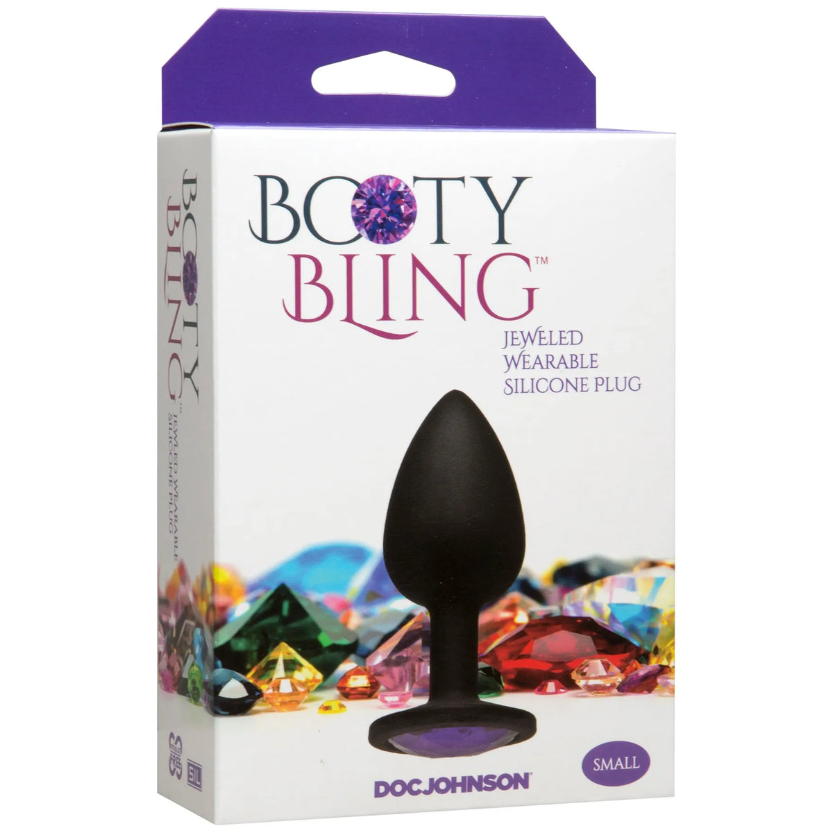 Booty Bling 3.8 Inch Small – Flared Base Silicone Butt Plug > Anal Range > Jewel Butt Plugs