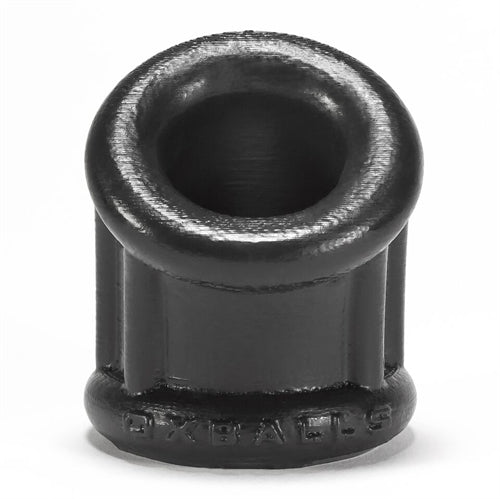 Oxballs Bent Curved Small Silicone Ball Stretcher Soft Stretchy Male Toy Black > Sex Toys For Men > Ball Stretchers