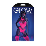 Fantasy Lingerie LINGERIE & BODY WEAR Pink GLOW NO PROMISES Footless Teddy Bodystocking - Glow in Dark  - One Size 657447305290