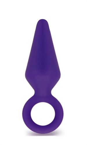 Candy Rimmer Medium 4.3 Inch Satin Silicone Anal Plug Beginner Size Purple Medium > Anal Range > Butt Plugs