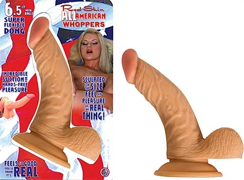 All American Whopper Flexible Realistic Adult Intimacy Toy Beige Dongs Realistic