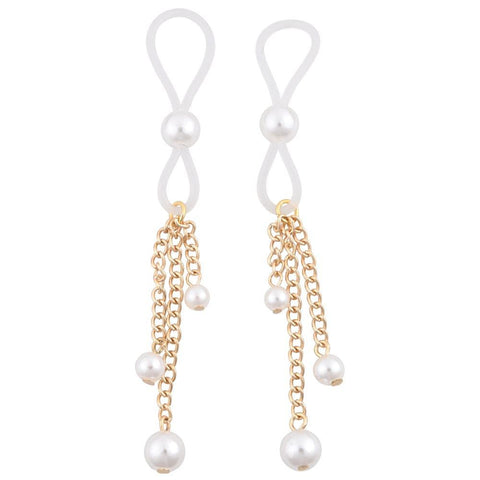 Sex & Mischief Pearl Nipple Ties Nipple Stimulators