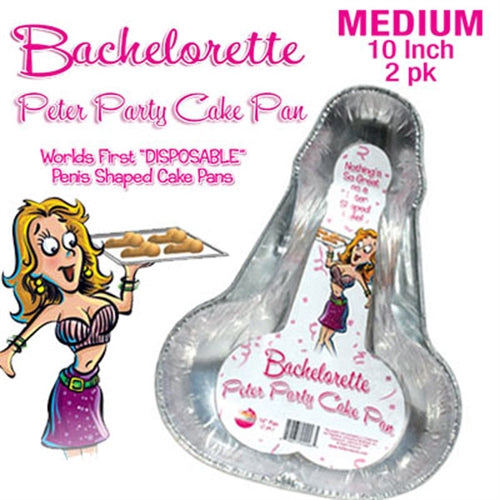Peter Party Medium – 10 Inch Penis Shaped Cake Pan Set of 2 Bakeware > Novelties > Bachelor & Bachelorette Items