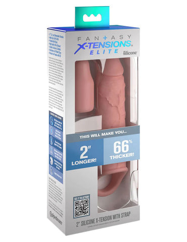 Fantasy X-Tensions Elite 6 Inch Penis Extension Sleeve Light Beige SLEEVES