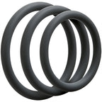 Optimale 3 Ring Set (Slate) – Silicone Thin Cock Ring Set with 40mm, 45mm, and 50mm Diameters > Cock Ring > Sets