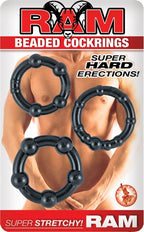 Ram Beaded Cock Rings Set of Three Stretchy Penis Rings > Cock Ring > Sets