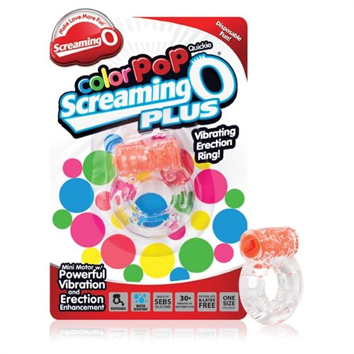 Screaming O Plus Vibrating Erection Ring Blue Disposable Cock Rings Vibrating