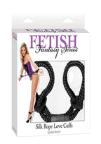 Fetish Fantasy Silk Rope Love Cuffs Black Wrist Restraints > Bondage Gear > Restraints