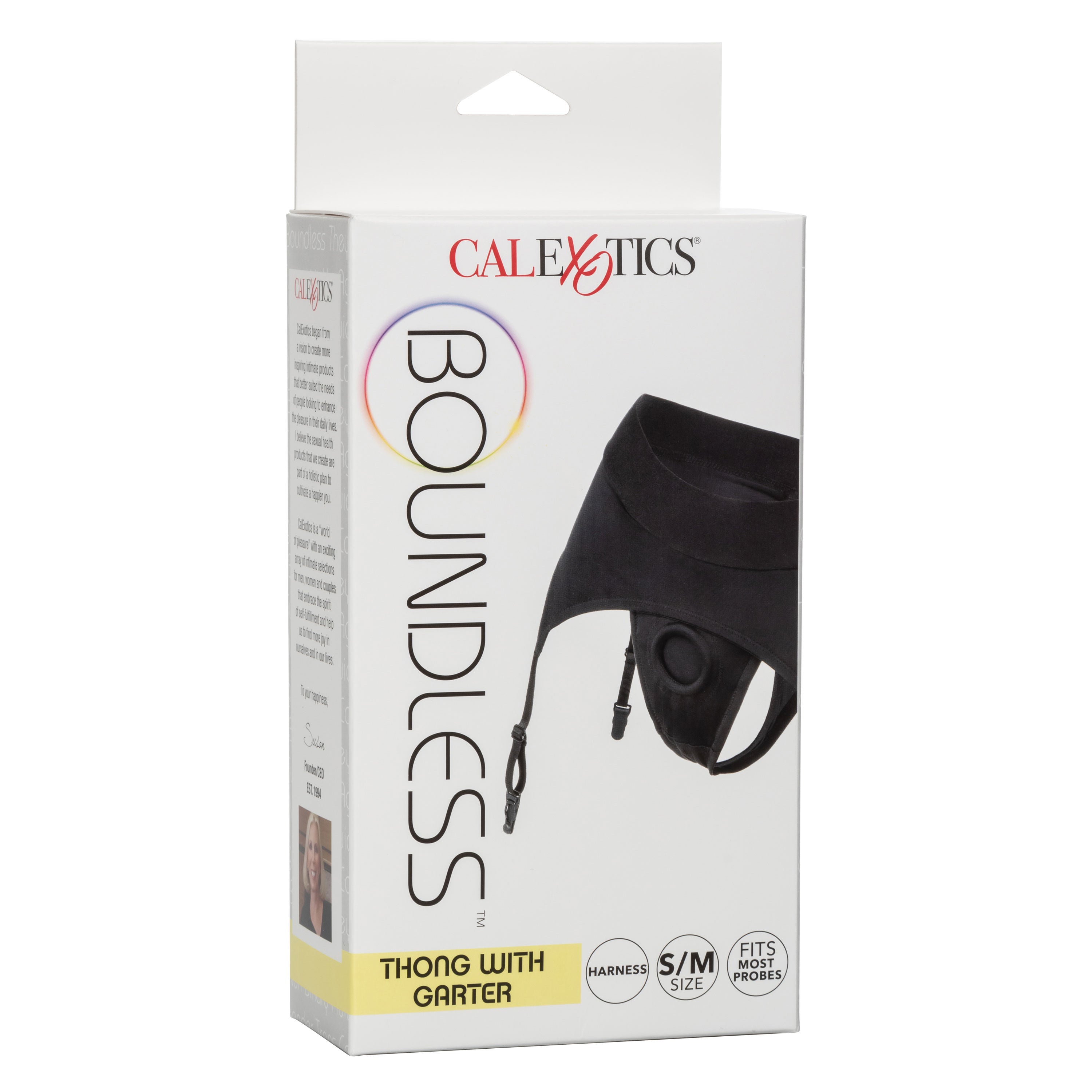 Boundless Black Thong With Garter Erotic Harness Small Medium Harnesses & Strap-Ons