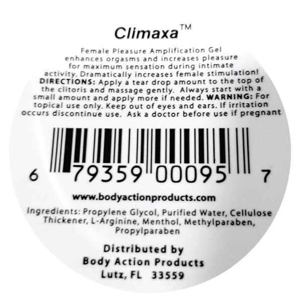 Body Action Climax Female Amplification Gel 0.5oz Intimate Enhancer Gel > Essentials > Womens Enhancers