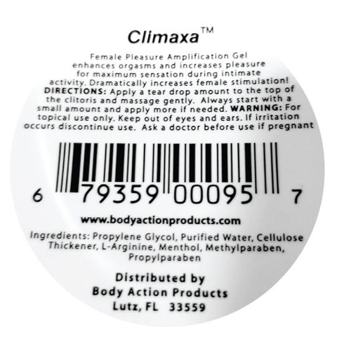 Body Action Climax Female Amplification Gel 0.5oz Intimate Enhancer Gel > Essentials > Womens Enhancers