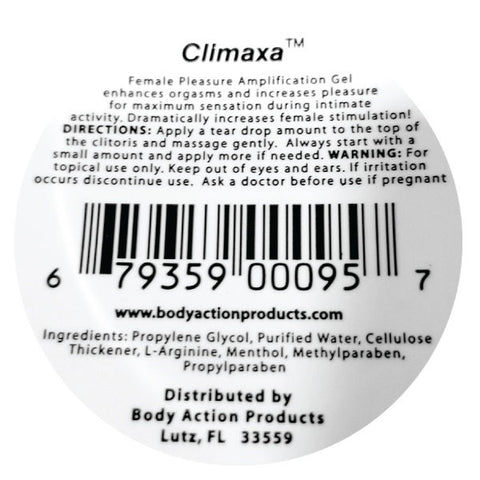 Climax Female Amplification Gel for Women Intimate Use 0.5oz Enhancers Female