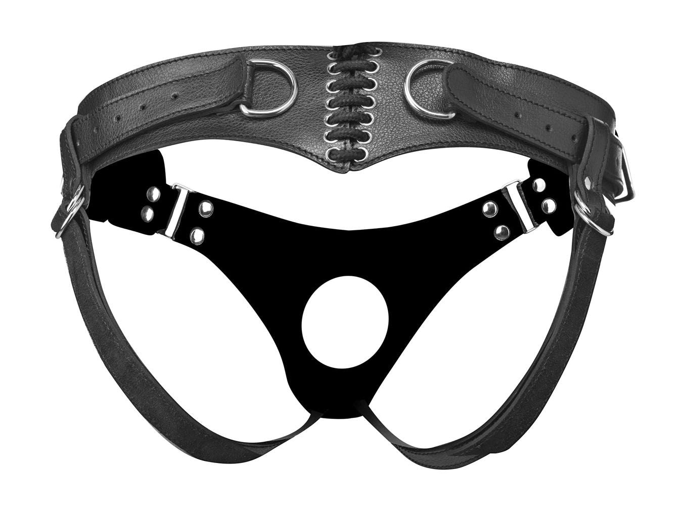 Bodice Corset Style Strap-On Harness with Adjustable Fit Black Harnesses & Strap-Ons
