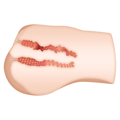 Riley Reid Realistic Body Stroker – Textured Double-Entry Male Stroker Strokers - Manual