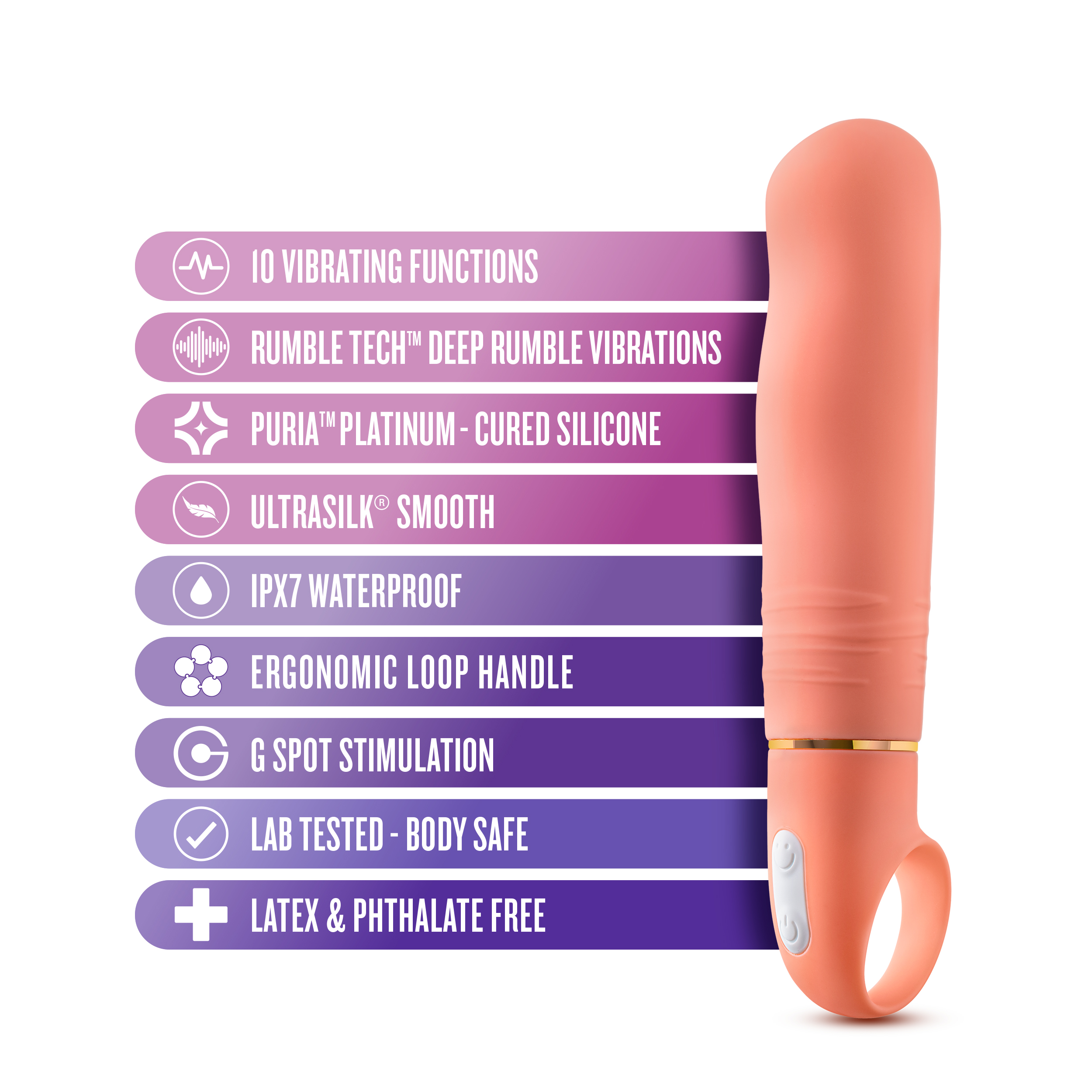 Aria Smokin' Af Coral 15.2 cm Vibrator Vibrators - G Spot
