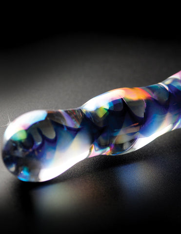 Icicles Clear Blue Glass Massager Wand Handcrafted Luxury Toy Blue > Sex Toys > Glass