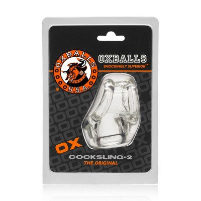 Oxballs Cocksling 2 (Clear) Cock and Ball Ring – Durable Cock and Ball Ring > Cock Ring > Sling