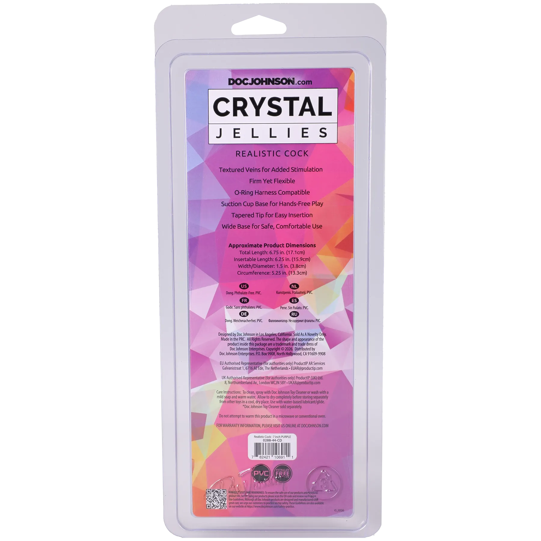 Crystal Jellies 7 Inch Realistic Cock > Vibrators > Realistic Vibrators