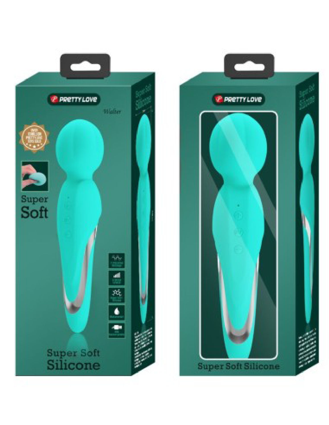 Walter Super Soft Silicone Wand Massager in Seafoam Color Green > Sex Toys For Ladies > Wand Massagers and Attachments