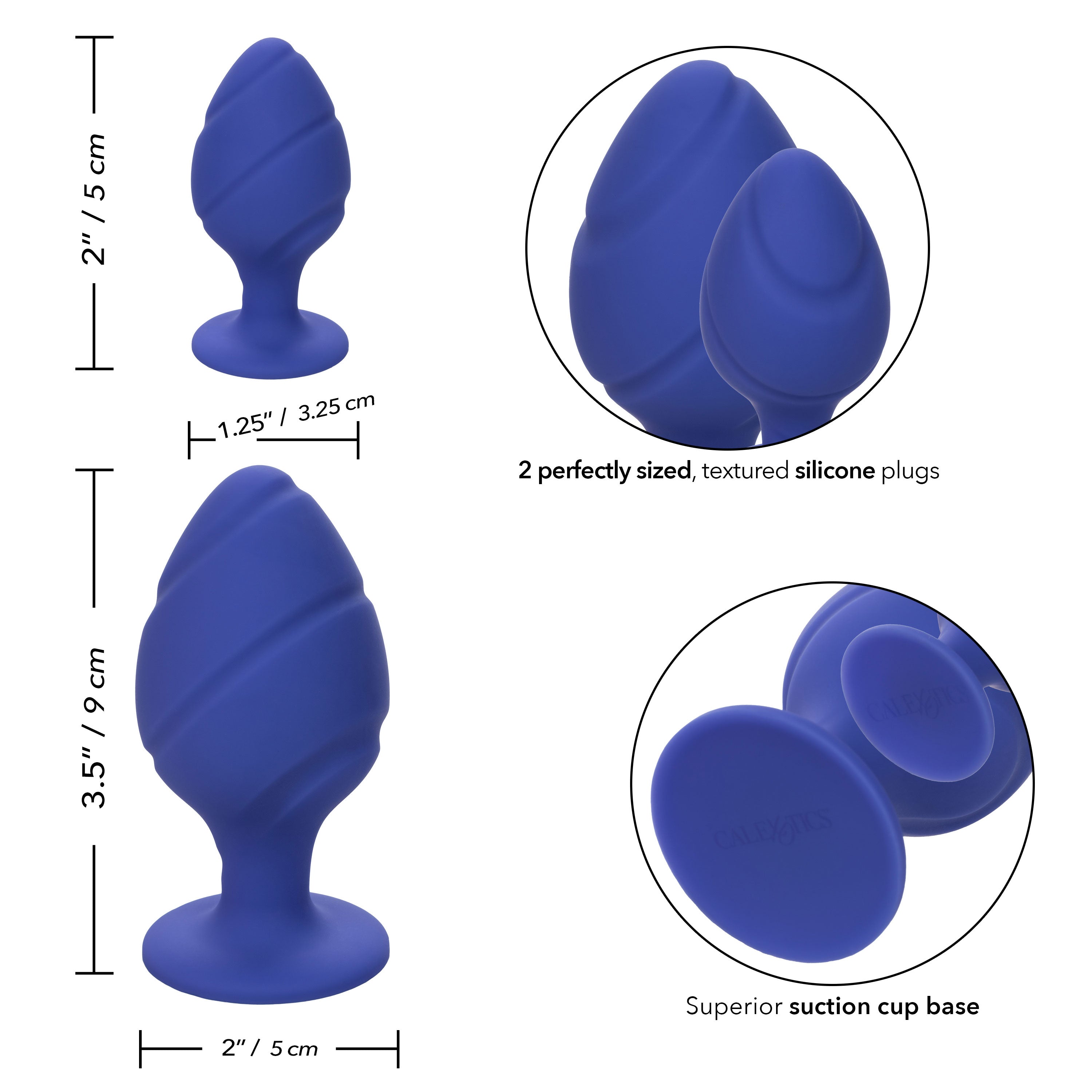 Cheeky Butt Plug Duo (Purple) – Playful Butt Plug Set Secondary image