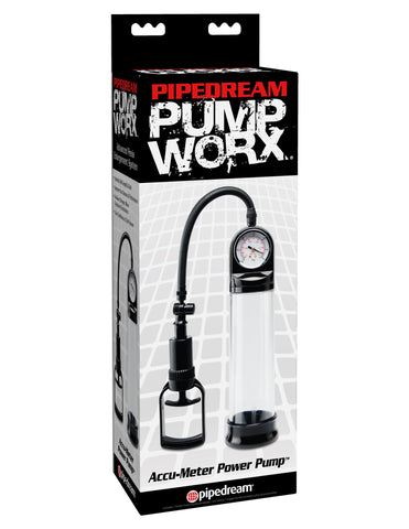 Pump Worx Accu-Meter Power Penis Pump for Male Enhancement Black PUMPS