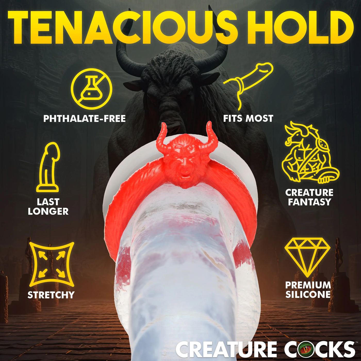 Beast Mode Silicone Cock Ring in Red > Cock Ring > Single