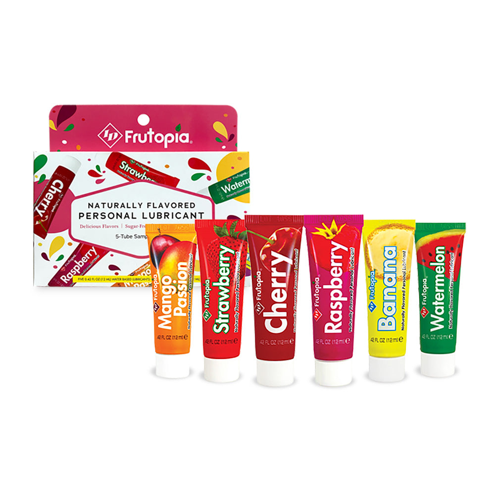 ID Frutopia Assorted 5 Tube Sampler Pack 12ml Water-Based Personal Lubricant Set > Lube > Flavoured