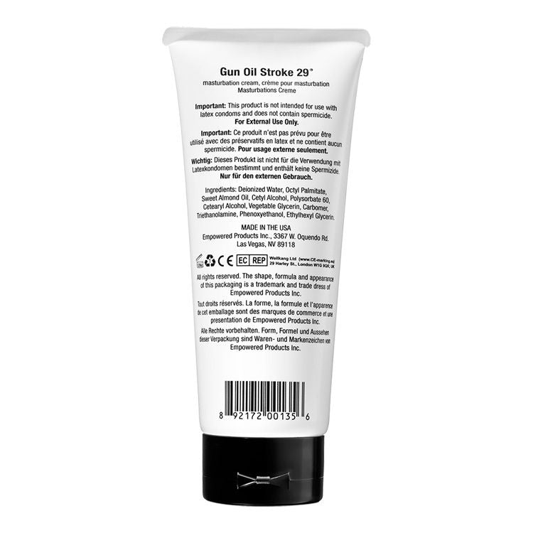 Stroke 29 Warming Masturbation Lubricant Cream 6.7 Ounce Tube Masturbation Cream