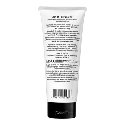 Stroke 29 Warming Masturbation Lubricant Cream 6.7 Ounce Tube Masturbation Cream