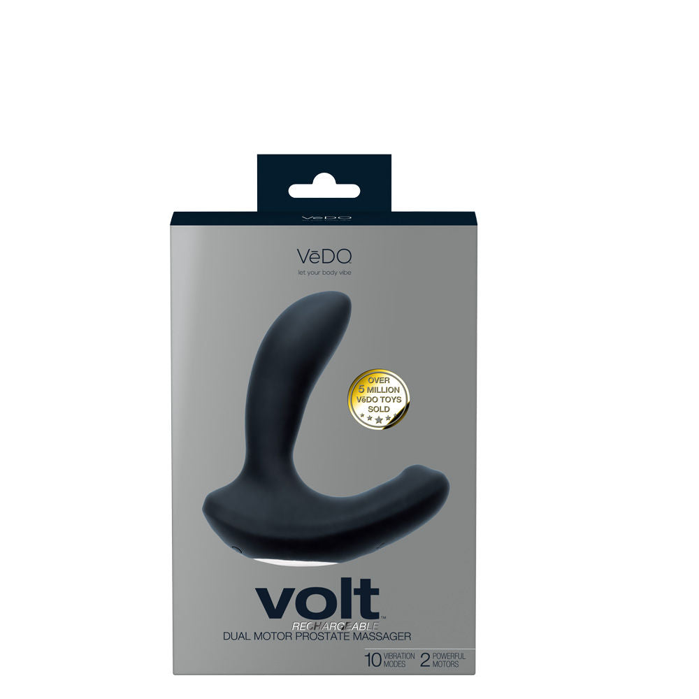 Volt Rechargeable Prostate Vibe - Black Black Prostate Tools
