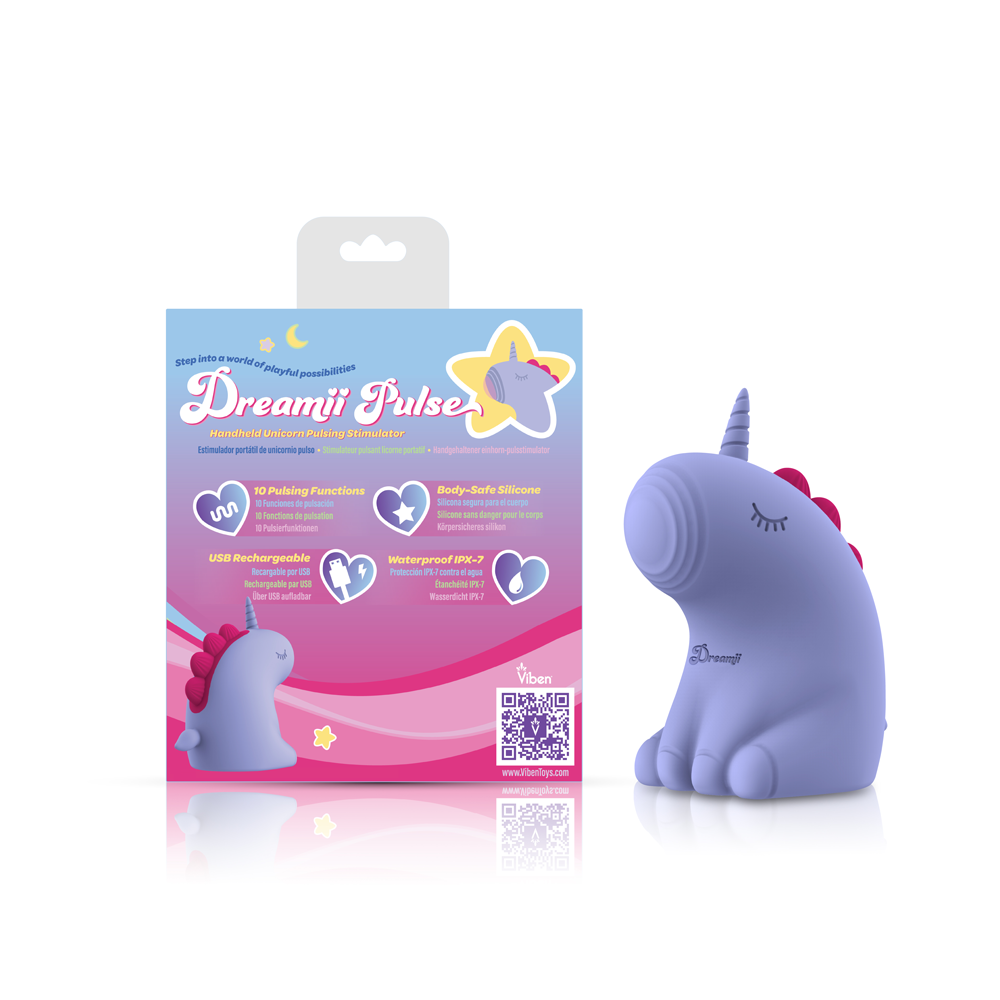 Dreamii Pulse Pulsing Unicorn Clitoral Stimulator in Purple Purple Vibrators