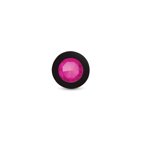 Cheeky Charms Gemma Pink Gem Black Silicone Plug – Small Anal Plug > Anal Range > Jewel Butt Plugs