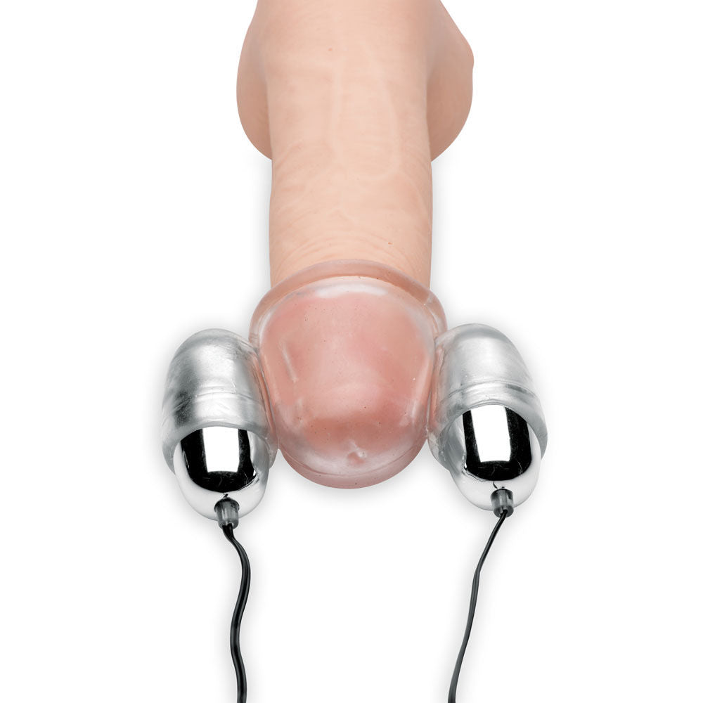 Clear Multi-Speed Vibrating Head Teaser Sleeve for Men Strokers - Manual