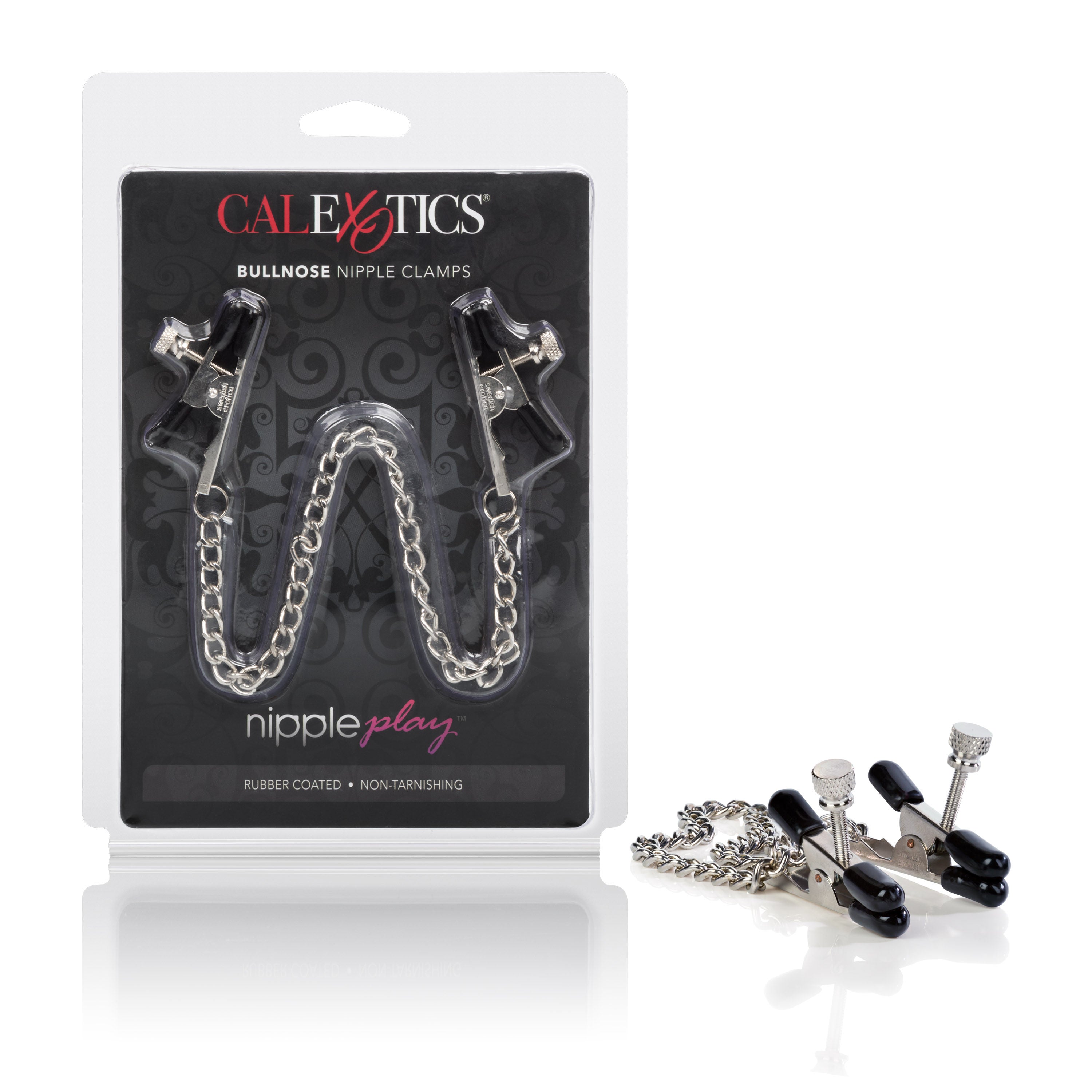 Adjustable Bull Nose Nipple Clamps Non-Tarnishing Jewelry Silver Nipple Clamps