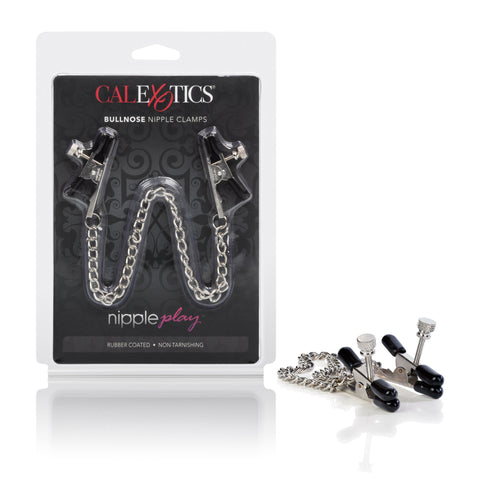 Adjustable Bull Nose Nipple Clamps Non-Tarnishing Jewelry Silver Nipple Clamps