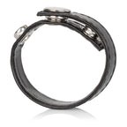Adjustable Black Leather 3-Snap Cock Ring with Nickel-Free Snaps > Cock Ring > Adjustable