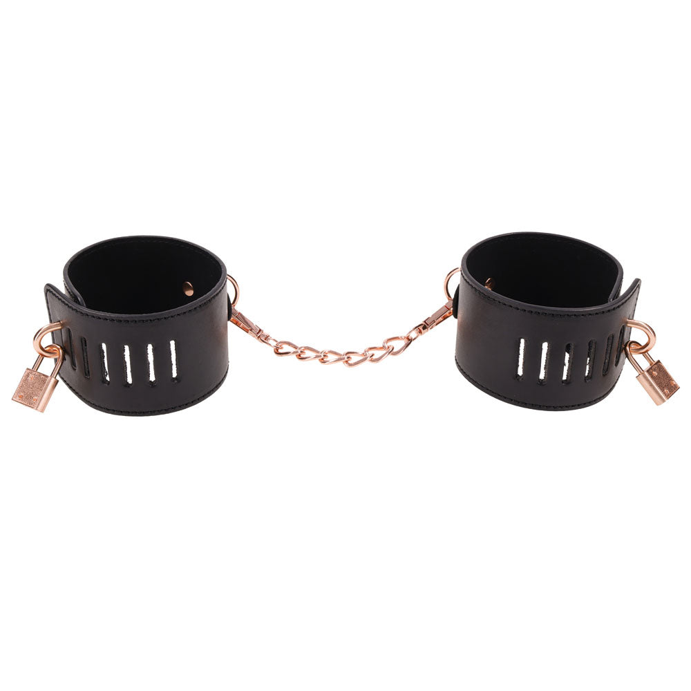 Sex & Mischief Brat Locking Cuffs (Rose Gold) – Elegant Hand Cuffs > Bondage Gear > Restraints