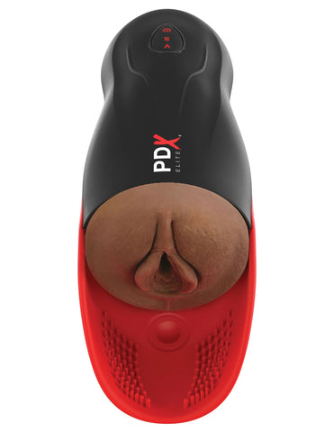 PDX Elite Male Masturbation Stroker With Pulsation Brown Brown Strokers - Auto
