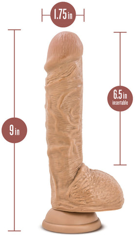 Au Naturel Big Billy 9 Inch Mocha Dildo Realistic Toy Dongs Realistic