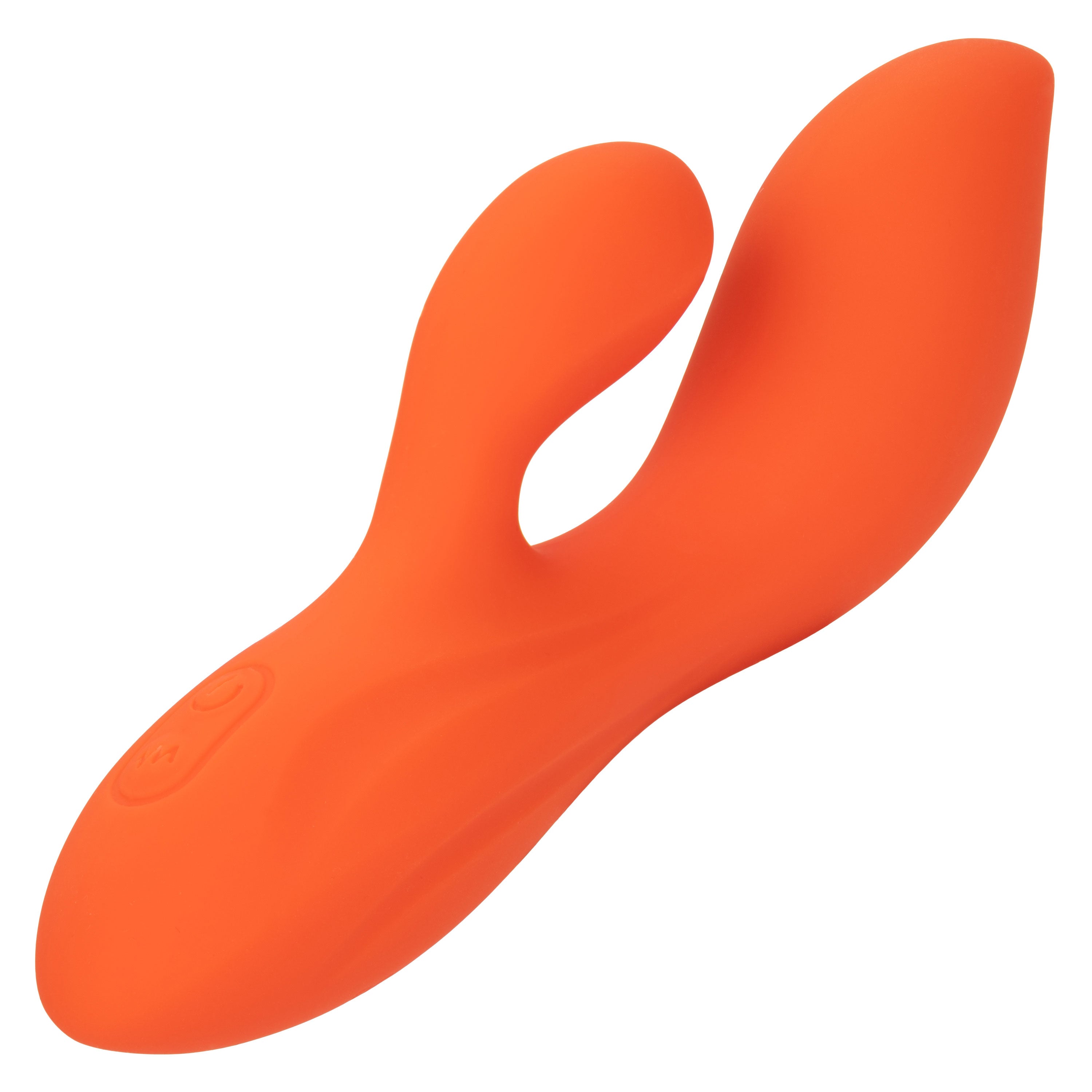 Stella Liquid Silicone Dual Teaser Vibrator in Orange with 12 Vibration Modes and Dual Motors VIBRATORS-RABBIT