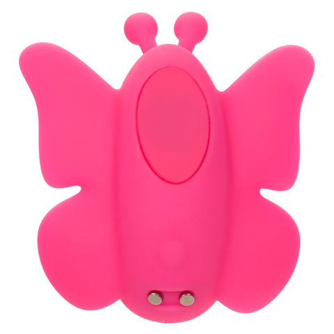 Neon Vibes The Flutter Vibe Pink Butterfly Panty Vibe with 10 Functions USB Rechargeable Silicone Waterproof Panty Vibrators
