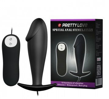 Pretty Love Special Anal Stimulation (Black) – Gentle Butt Plug > Anal Range > Vibrating Butt Plugs Main image