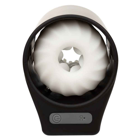 Optimum Power Power Thruster USB Rechargeable Textured Stroker Sleeve with 5 Thrusting Functions Masturbation Aids for Males
