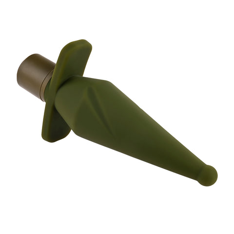 Selopa The Private Vibrating Plug 13cm x 3.5cm Green Butt Plugs - Vibrating