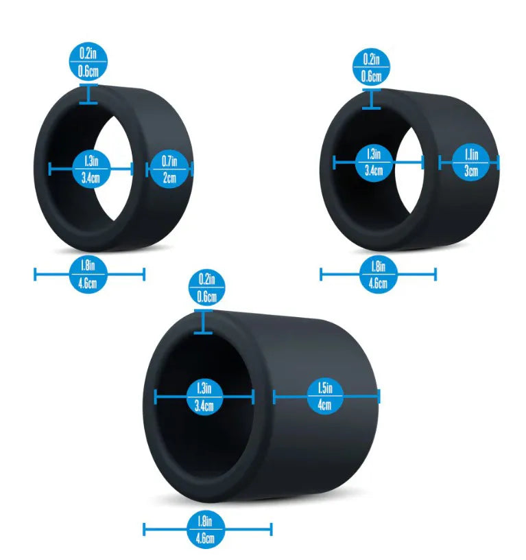Performance Plus Accelerate (Black) – Versatile 3-Ring Set Enhancer > Cock Ring > Sets