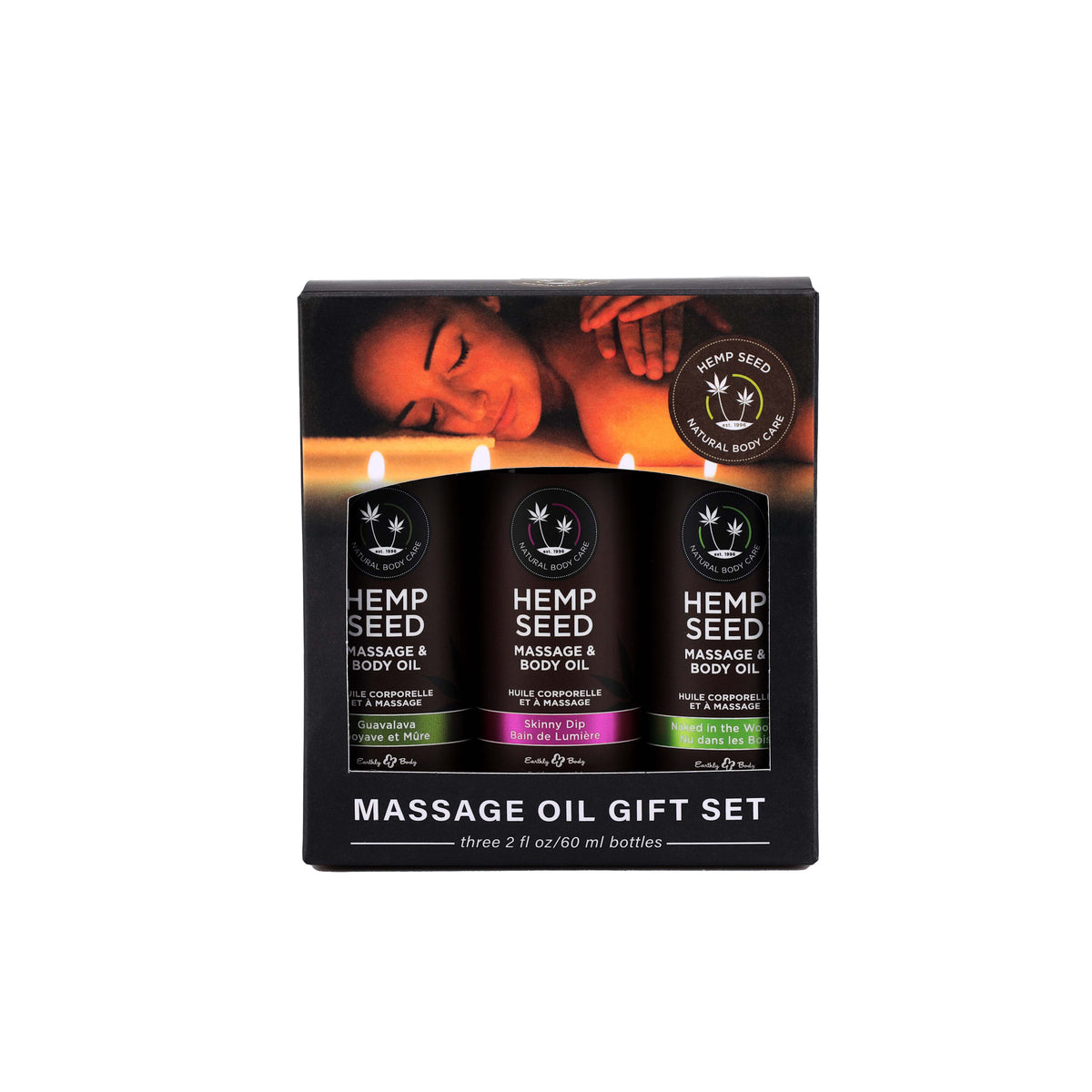 Hemp Seed Massage Oil Gift Set (3 Pack) – Travel Size Massage Oil > Essentials > Massage Gift Set