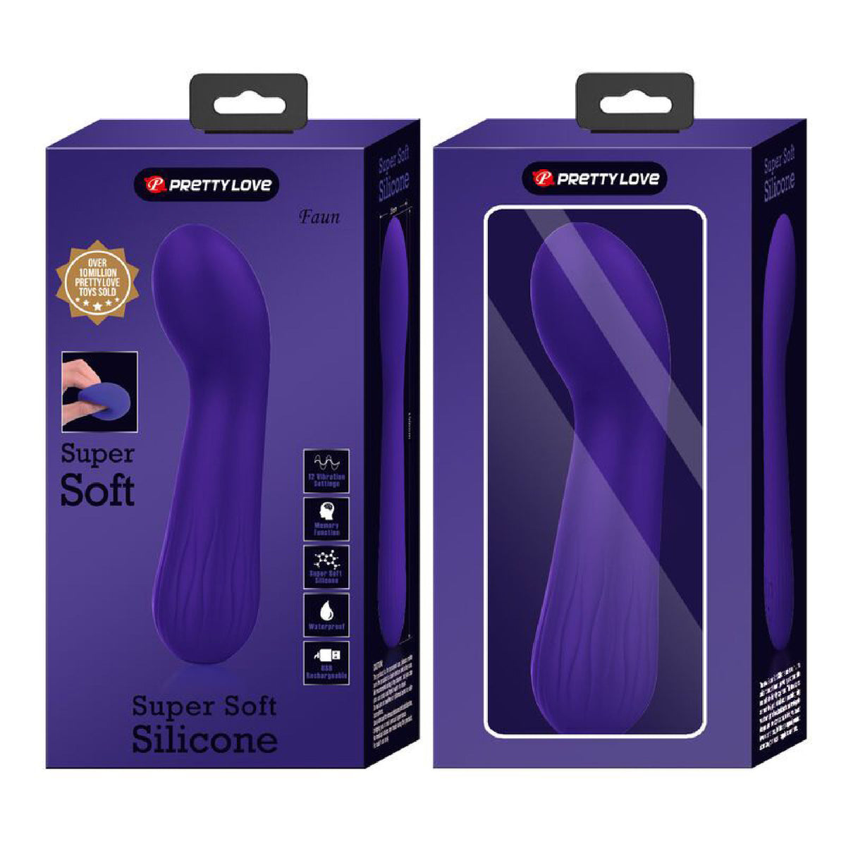 Faun Rechargeable Purple Silicone G-Spot Vibrator for Adults Purple Vibrators