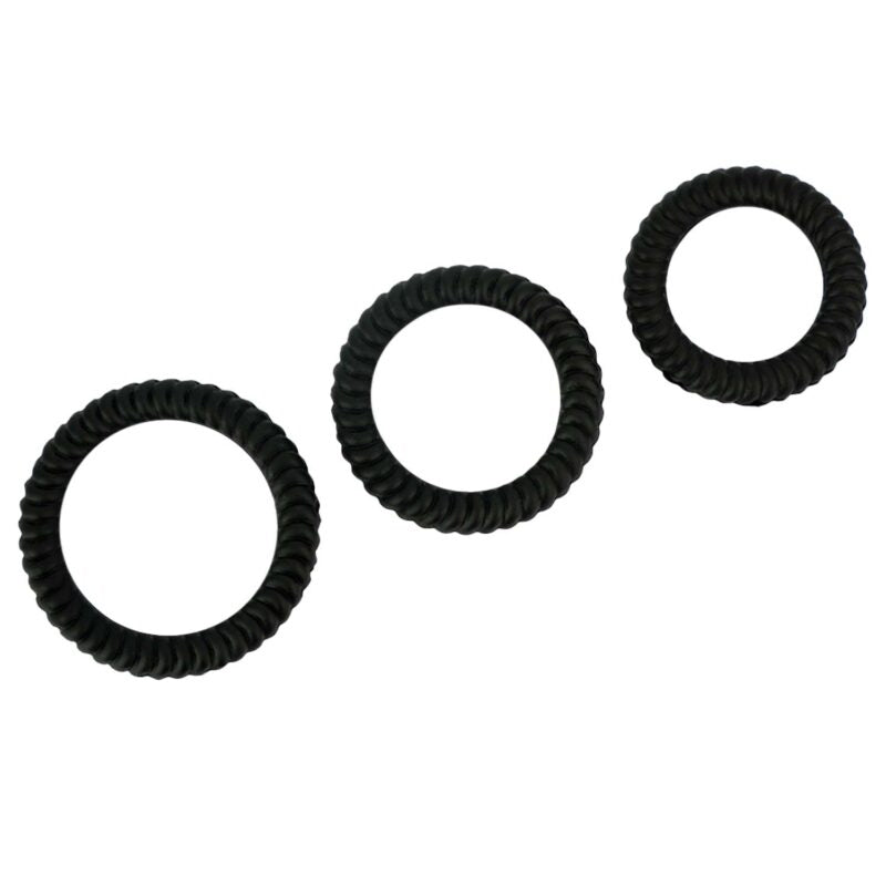 Ram Ultra Black Silicone Cock Ring Set > Cock Ring > Sets