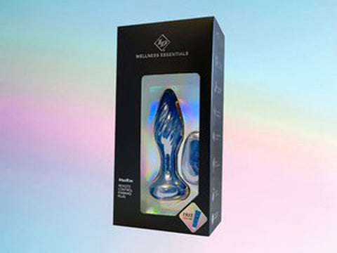 Maxrim Remote Control Rimming Plug Blue for Adult Intimacy Blue Butt Plugs