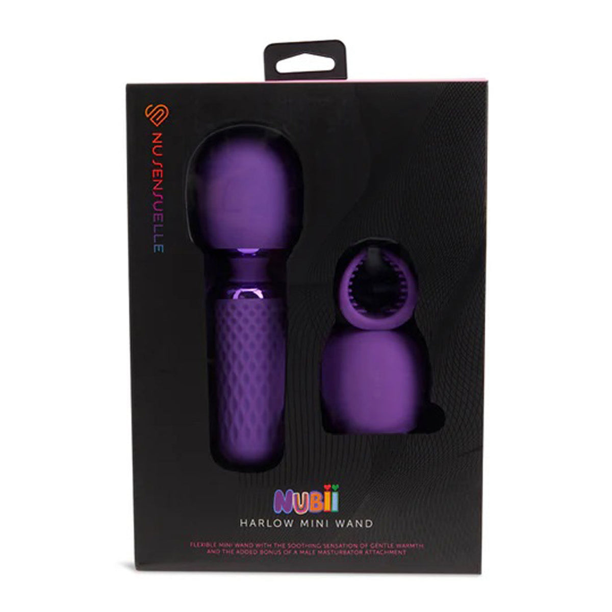 Nu Sensuelle Nubii Harlow Mini Wand Massager with Warming Purple > Sex Toys For Ladies > Wand Massagers and Attachments